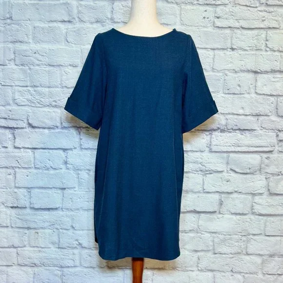 denim.mini dress AUDREY DENIM MINI DRESS  AKIRA